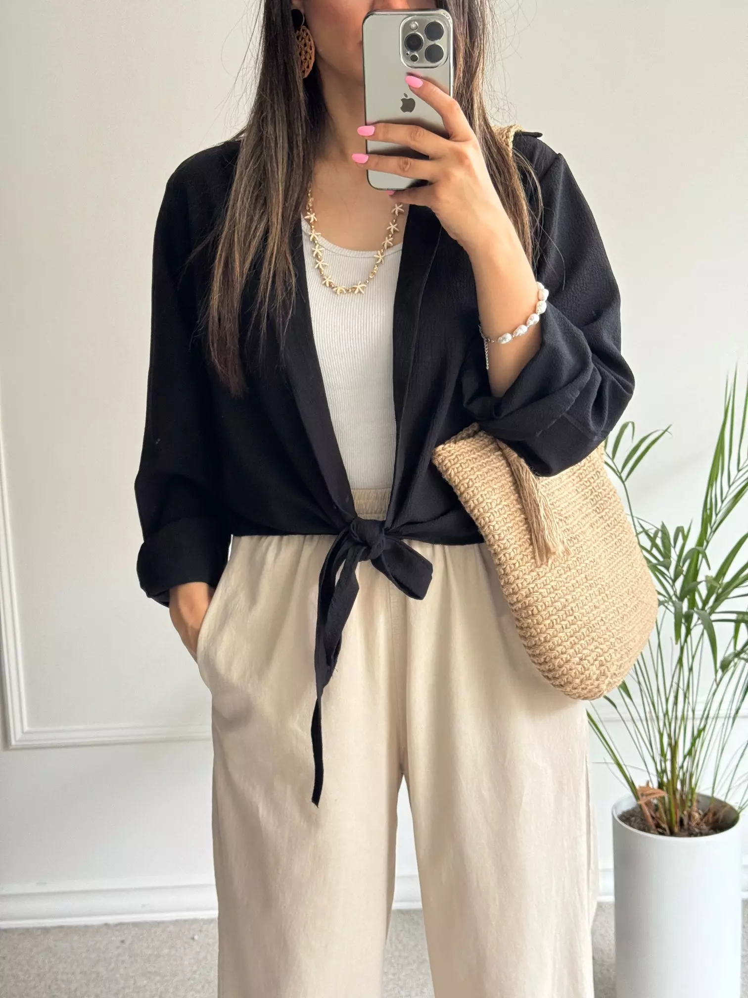 شومیز گره ای یاشیل